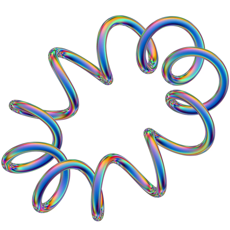潮流酸性全息金属镭射机能彩虹3D立体几何图形png免抠图片素材【047】